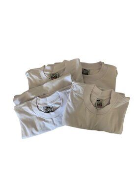 Pro Club Heavyweight Cotton T-Shirts Bundle Of 4 White Short Sleeves XL